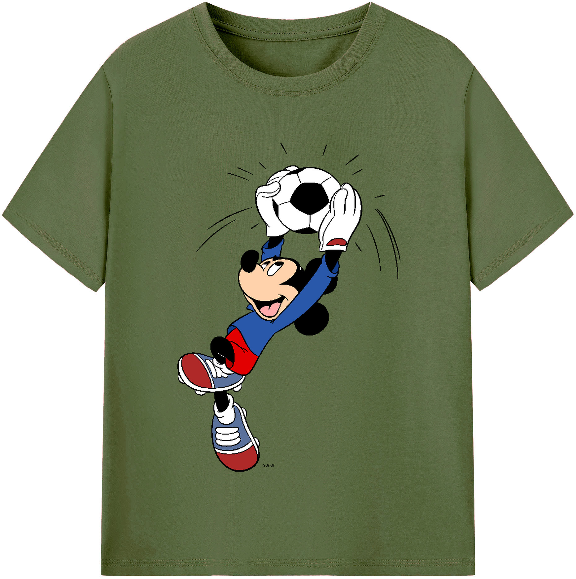 （画像用） ミッキーマウス Mickey Mouse 綿100％半袖Tシャツ（フロントプリント）